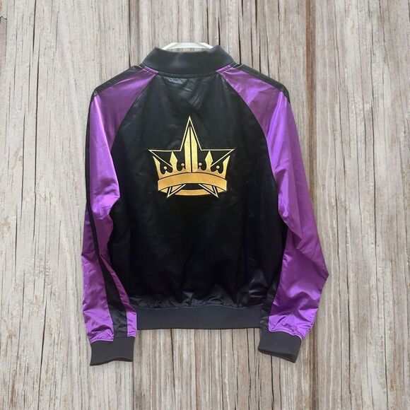 JEFFREE STAR FASHION Black and Purple Star Bomber Jacket L - Picture 4 of 11